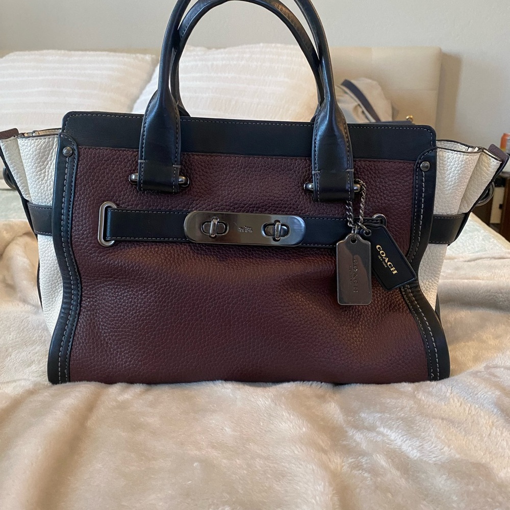 Coach Color Block Swagger Bag